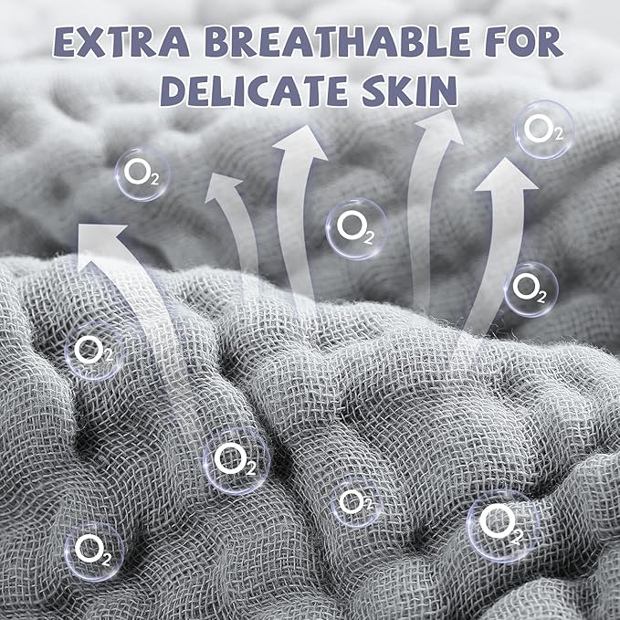 MUKIN Baby Washcloths - Soft Face Cloths for Newborn, Absorbent Bath Face Towels 6-12x12 inches