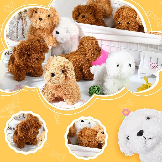 Liliful Puppy Dogs Stuffed Animals Bulk Assorted Mini Dog Doll 50 Pcs