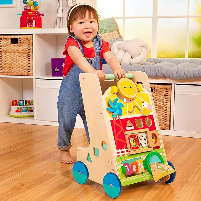 Battat – Wooden Activity Walker 9 Educational 1 Year