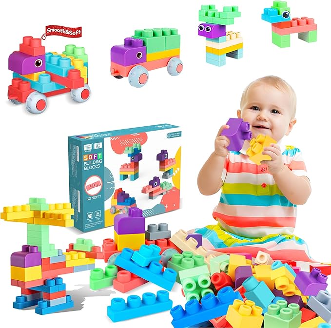 Soft Building Blocks for Toddler, Blocks for Kids 6 Months and up 20 PCS