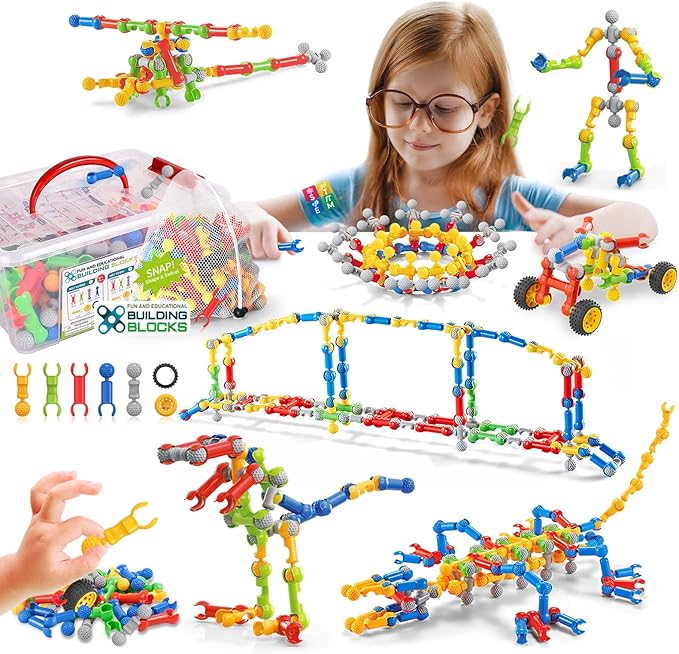 Kids Building Kit STEM Toys Building Blocks Toy Educational Construction 3-8 Best (STEM-170PCS)