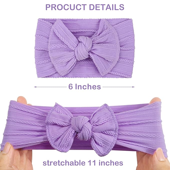 C횋LLOT Super Stretchy Soft Knot Headbands with Hair Bows Head