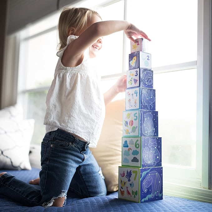 Educational Insights Bright Basics Nest & Stack Cubes, Stacking Cubes 2+