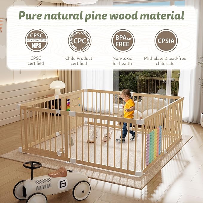 Baby Fence Baby Play Yard with Door 63?Ø├?3??