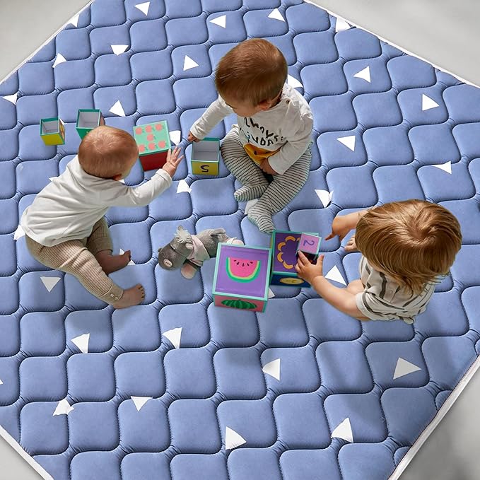 Premium Foam Baby Play Mat, 36x36 Inch Foldable and Machine Washable Crawling Mat