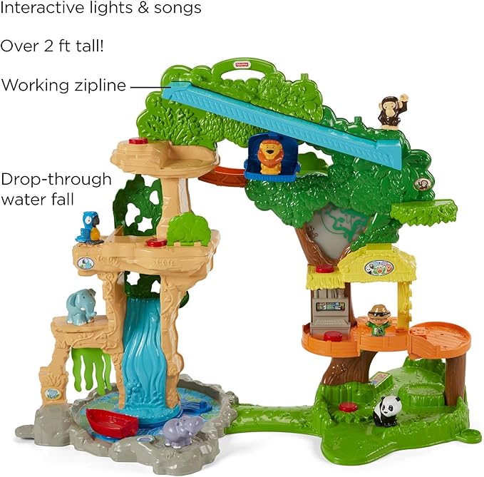 Fisher-Price Little People Toddler Toy Share & Care Safari 2-Ft 7 Figures 1+ years