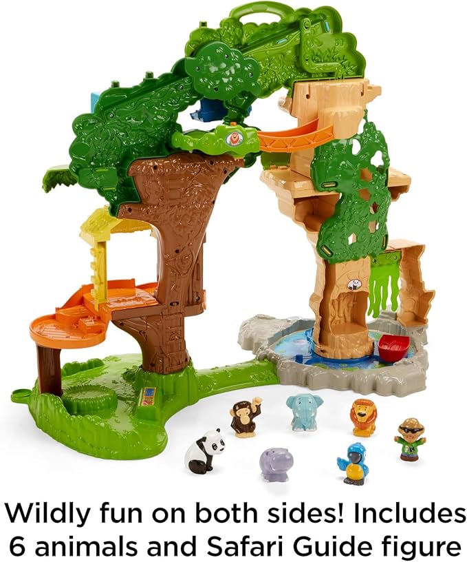 Fisher-Price Little People Toddler Toy Share & Care Safari 2-Ft 7 Figures 1+ years