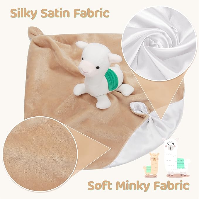 Pro Goleem Llama Security Blanket Soft Loveys for Babies 14 Inch