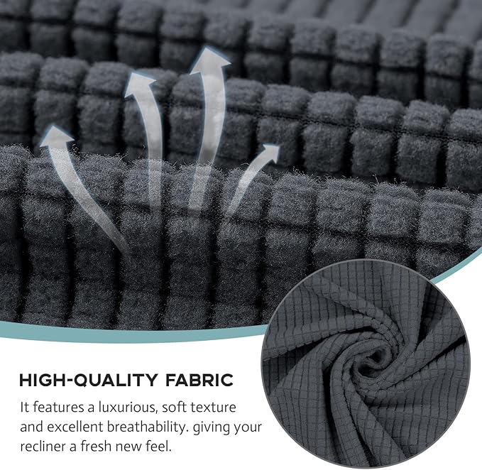 Recliner Chair Cover Lazy Boy Recliner Covers Recliner Covers for Recliner Chair 1 Piece Furniture Protector Prevent wear and pet Hair(Recliner,Dark Grey)