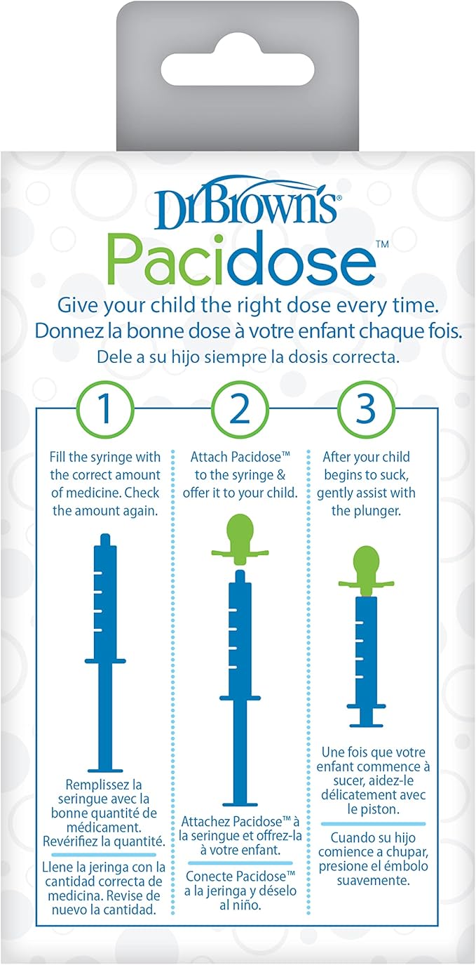 Dr. Brown's Pacidose Pacifier and Liquid Baby Medicine Dispenser 0-6m and 6-18m