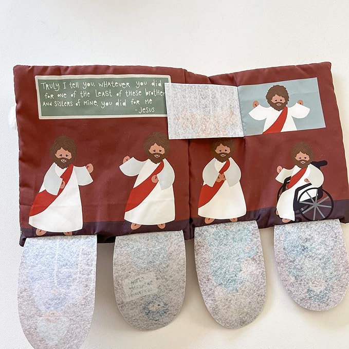 "Where is Jesus" Interactive Quiet Book for Young Believers - Discover Catholic Teachings with Engaging Exploration