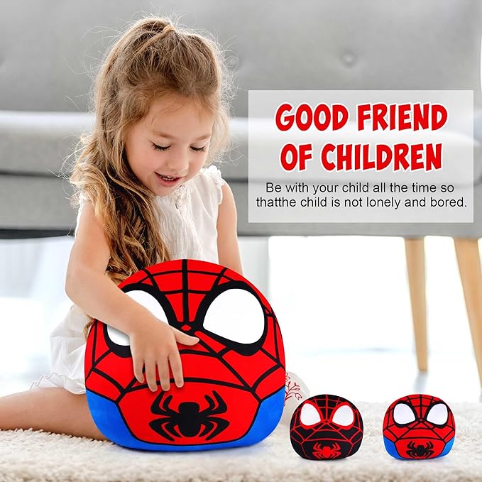 Hevano 3 in 1 Spider Plush Pillow, Super Soft Stuffed Animal Toys for Kids Adults 2 Babies