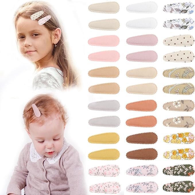 36PCS Baby Hair Clips Flower Patterns Toddler Hair Clips Mini