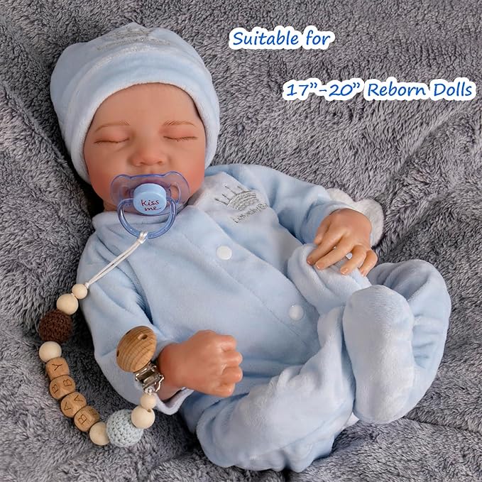 Aori Reborn Baby Dolls Clothes 20 inch Outfit Blue Set 18-20 Inch