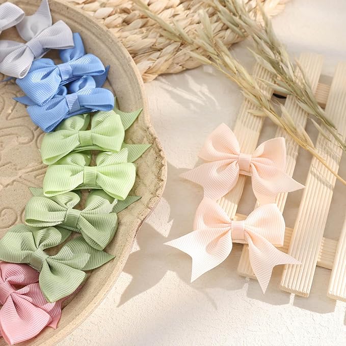 OAOLEER 2inch Baby Hair Clips, 24 Pieces Fully Lined Baby 12 Colors