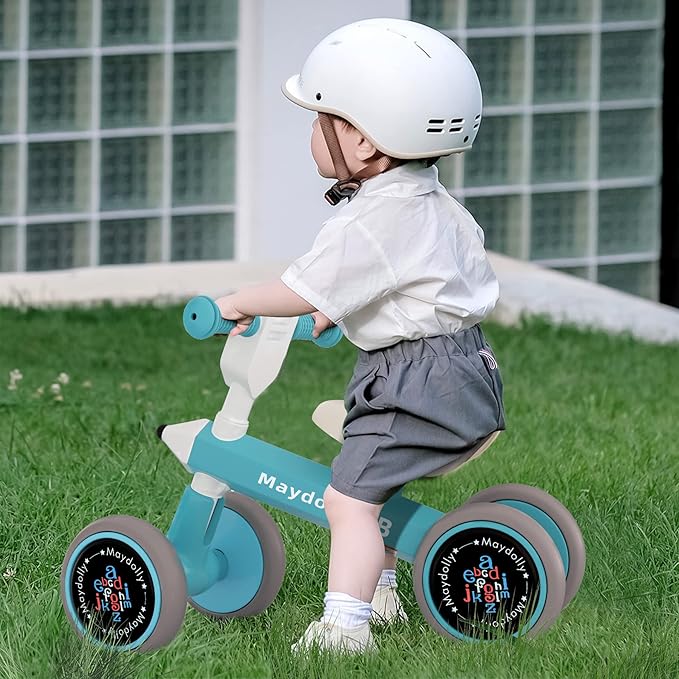 Maydolly Baby Balance Bike Bicycle Toys for 1 Year Old 10-24 Months 4 Wheels