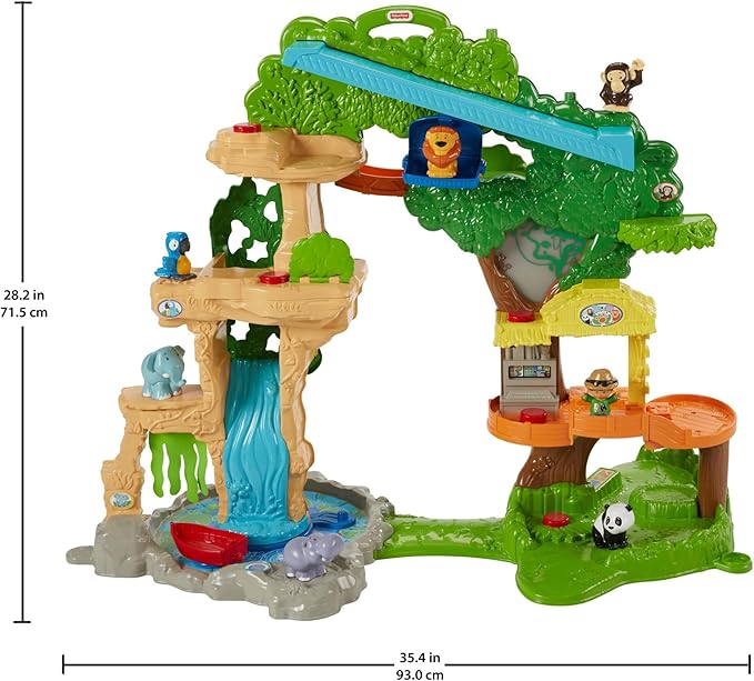 Fisher-Price Little People Toddler Toy Share & Care Safari 2-Ft 7 Figures 1+ years