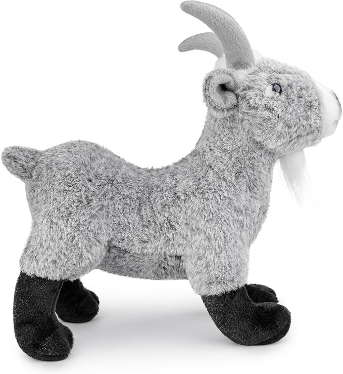 Goat Plush Toy,White Goat Stuffed Animal ,12'' Realistic Goat Plushie ,Goat Model Dolls Collection for Kids,Gray