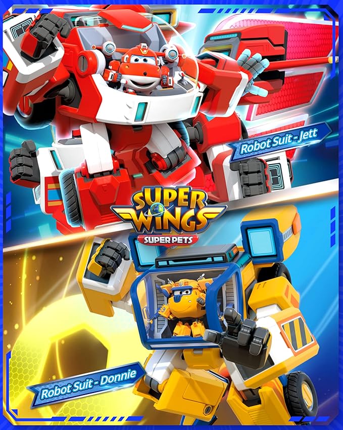 Super Wings Toys 7 Inch Donnie's Transforming Robot from Plane just 15 Steps, Action Figures Toy for Kids Ages 3+