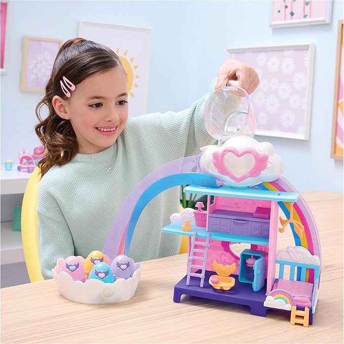 Hatchimals Alive, Hatchi-Nursery Playset Toy with 4 Mini Figures in Self-Hatching Eggs 13 Accessories, 3 and 4)