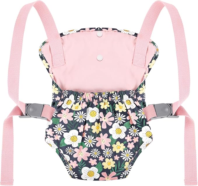 GAGAKU Baby Doll Carrier Kids Toy Baby Carrier for Dolls Toy Baby Sling for 18-inch Dolls Accessory Carrier for Little Girls - Pink