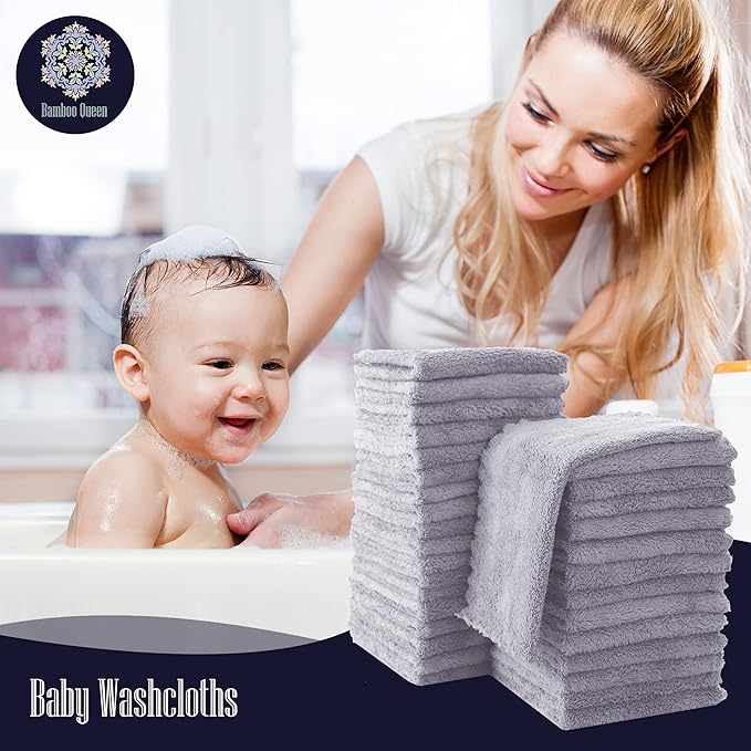 32 Pack Baby Washcloths - 10x10 Inch, Coral Fleece