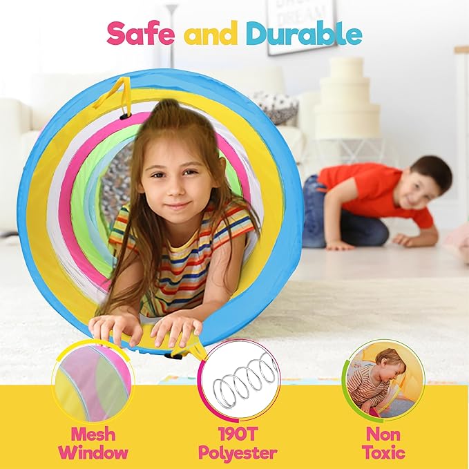 Hide N Side 6ft Crawl Through Play Tunnel Toy, Pop