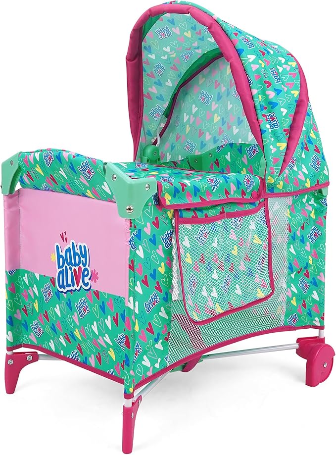 Baby Alive: Deluxe Doll Play Yard - Green, Pink 18", Folding, 3+
