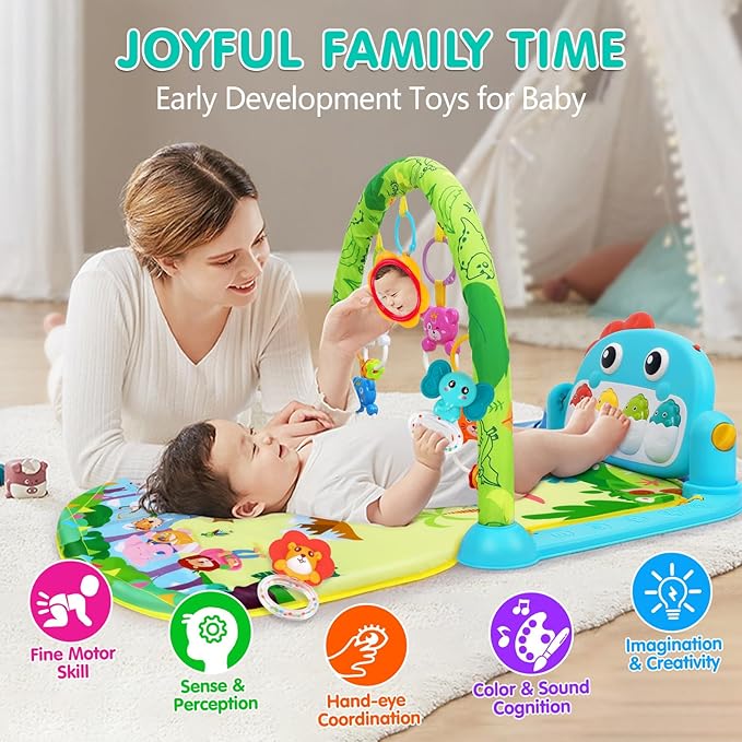 Baby Play Mat Baby Toys Tummy Time Mat Baby Activity 0-6 6-12