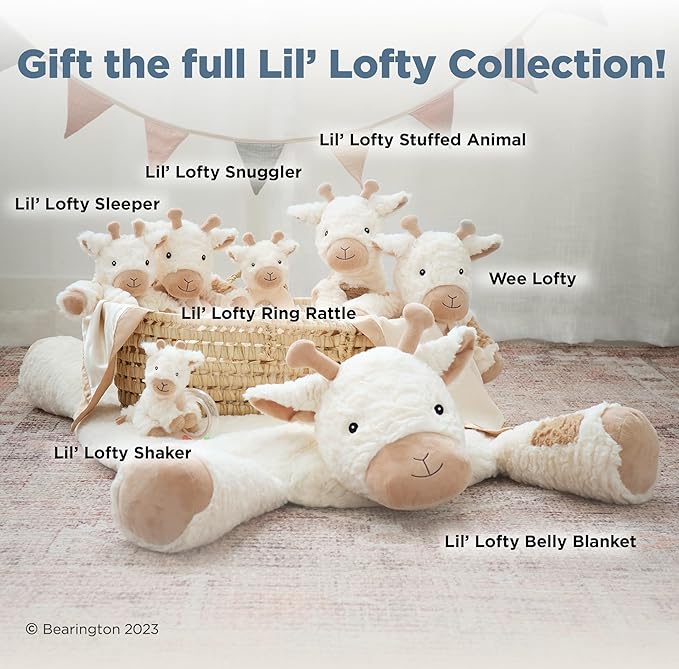 Bearington Lil' Lofty 13 Inch Giraffe Security Blanket for Babies - Giraffe Lovey