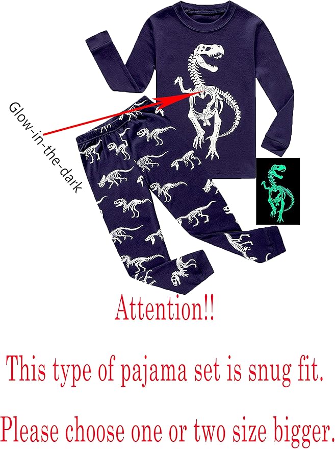 Family Feeling Little Big Boy Pajamas Sets 100% Cotton Pjs