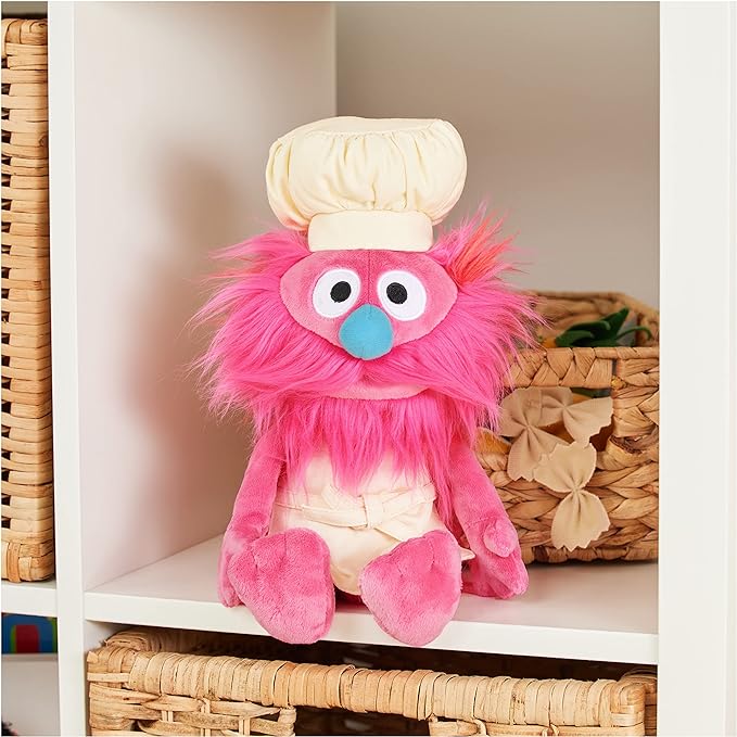GUND Sesame Street Official Gonger Muppet Plush, Premium Plush Toy for Ages 1 & Up, Pink/Beige, 10”