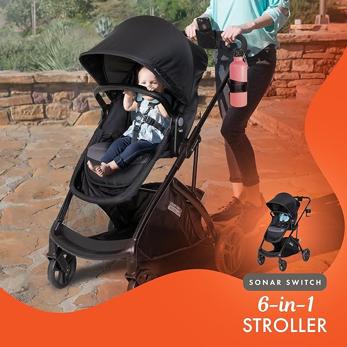 Baby Trend Sonar™ Switch 6-in-1 Modular Stroller Travel System with Ally 35 Infant Car Seat, Desert Blue