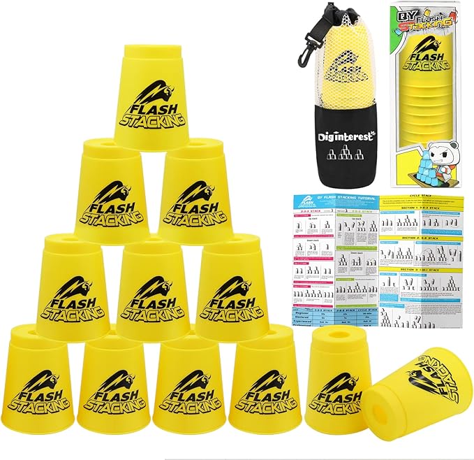 Cup Stacking Game, 12pcs Stacking Cups Set