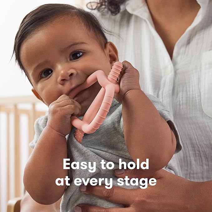 Frida Baby Get-A-Grip BabyTeether for Teething Relief | 100% Food-Grade Silicone Teething Toys for Baby 0-6, 12 18 Months