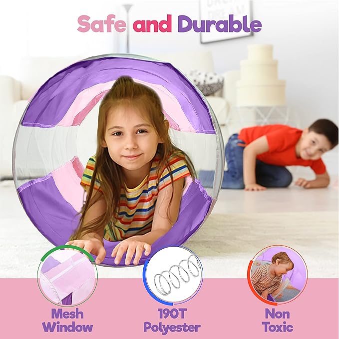 Hide N Side 6ft Crawl Through Play Tunnel Toy, Pop