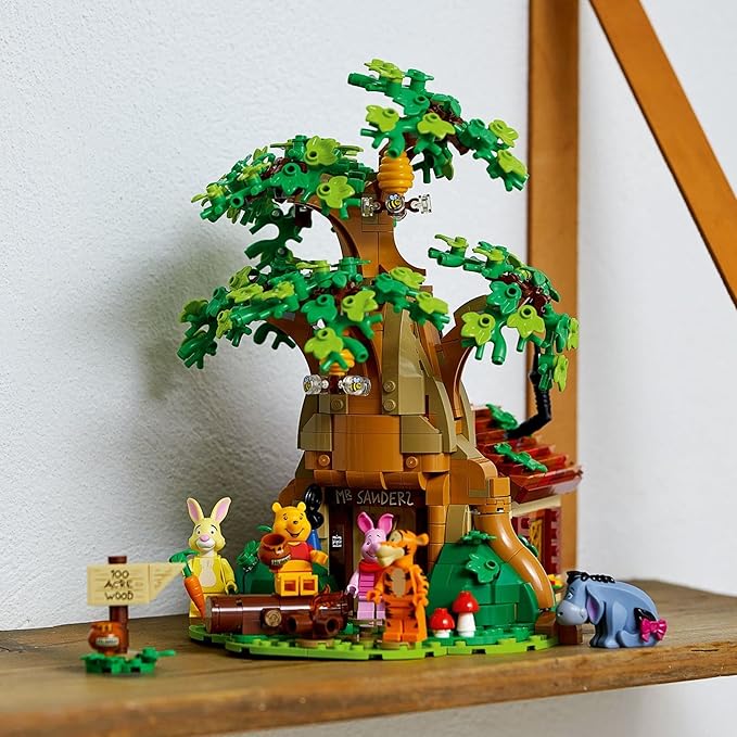 LEGO Ideas Disney Winnie The Pooh 21326 Building Set - Home Décor Collectible Gift with Piglet Minifigure and Eeyore Figure, Pooh Bear House Opens for Easy Access