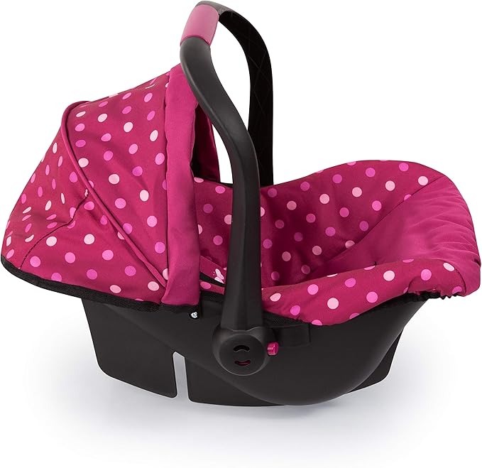 Bayer Design Baby Doll Deluxe Car Seat with Canopy- Polka