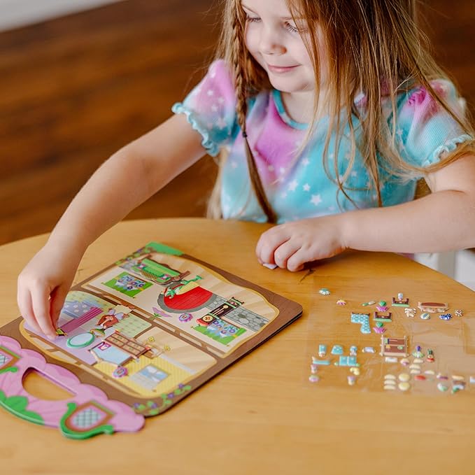 Melissa & Doug Puffy Sticker Play Sets - Safari, Pirate, On the Farm - Reusable Dress Up Doll Stickers, Restickable Puffy Sticker Book For Kids Ages 4+