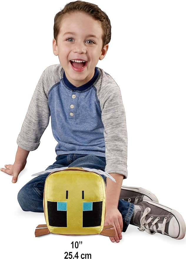 Minecraft Cuutopia Bee Plush, 10-inch Soft Rounded Pillow Doll