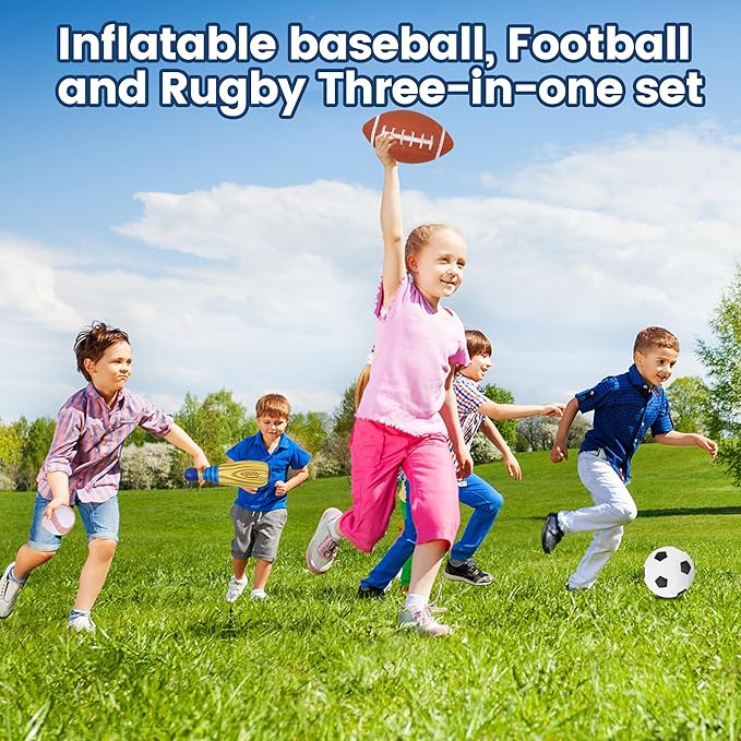 imagifun Throwing Target Toy, Soft Baseball 3-in-1 Volleyball 3-in-1 Toss