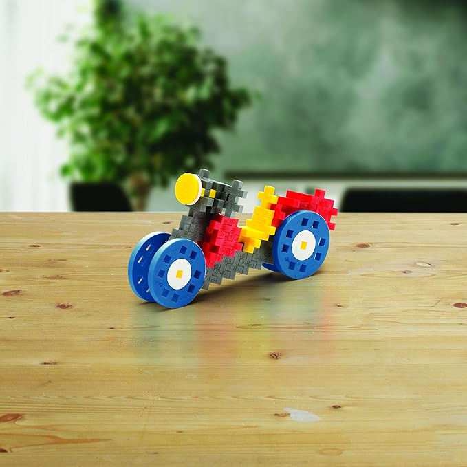 PLUS PLUS - Learn to Build Vehicles, 360 Pieces - Construction Building Stem / Steam Toy, Interlocking Mini Puzzle Blocks for Kids
