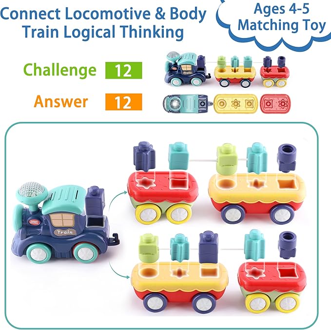 iPlay, iLearn Toddler Musical Train Set Toys 12 18 1 2 3 4