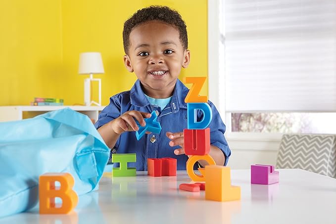 Learning Resources Letter Blocks, Fine Motor Toy 36 Pieces, 2+