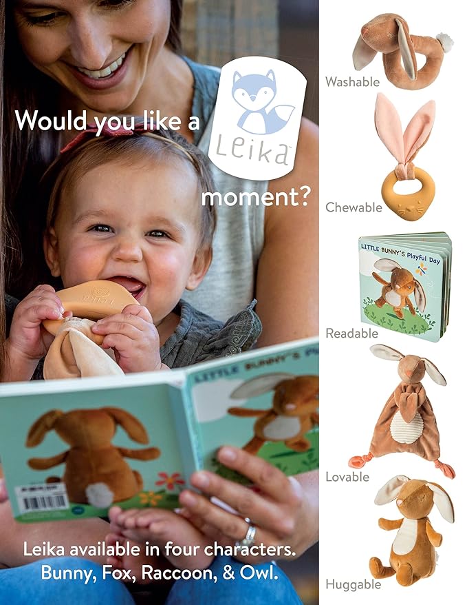 Mary Meyer Teething Toys Leika Silicone Baby Teether for Babies 0-12 Months, 9-Inches