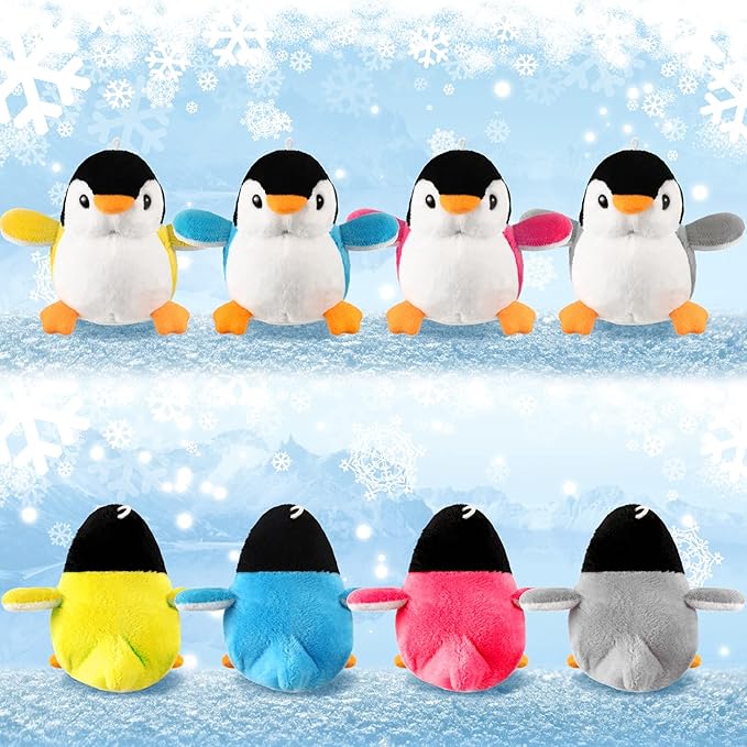 Kasyat 24 Pcs Stuffed Penguins Mini Plush Penguin Stuffed Toys Animal, Cute Small Baby Penguin Stuffed Doll Keyholder Bag Pendant for Birthday Gifts Party Favors 4 Inch,4
