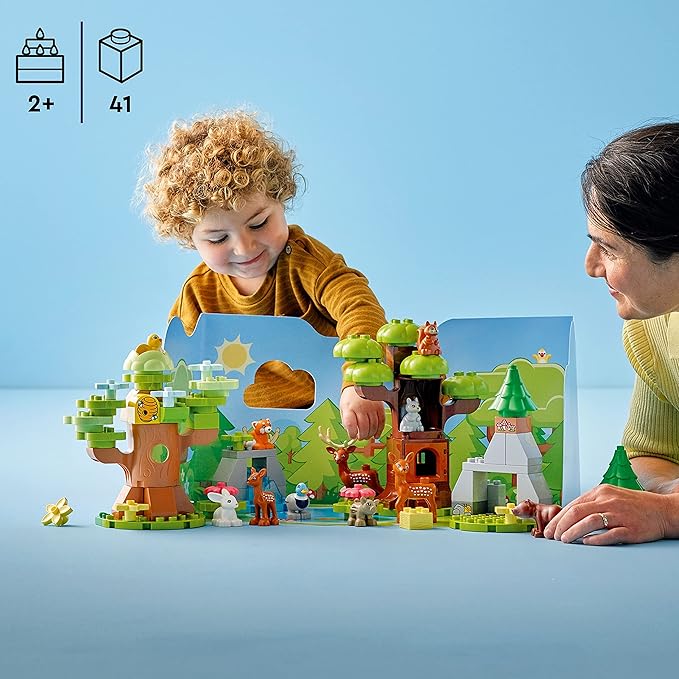 LEGO DUPLO Wild Animals of Europe 10979, Preschool Learning Toys for Toddlers 2 Plus Years Old with Deer