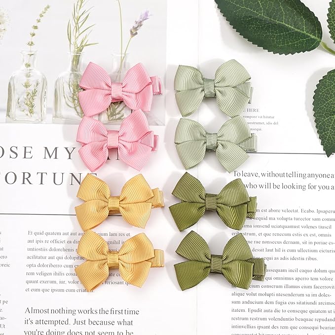 C횋LLOT Baby Hair Clips, 50PCS 2" Fully Lined Hair Bows for Girls