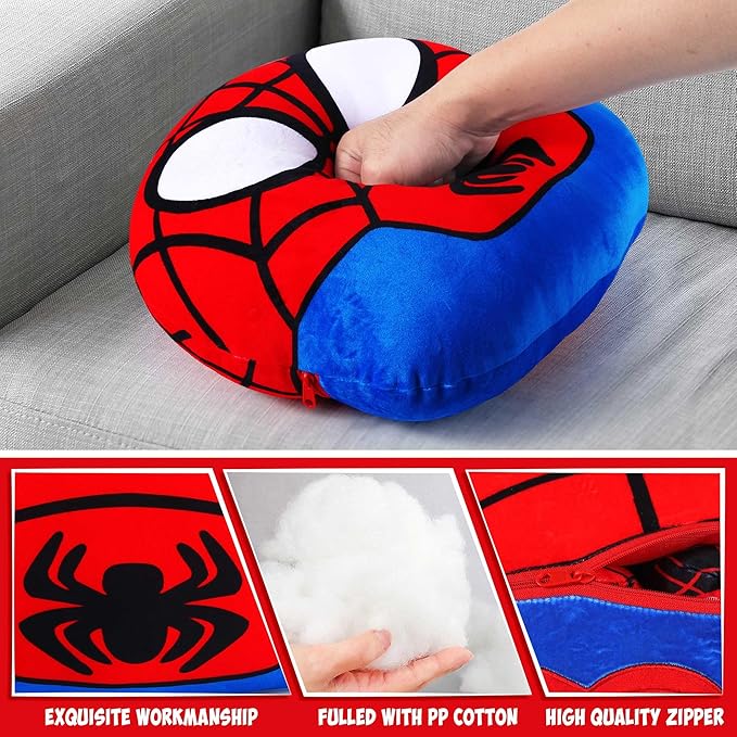Hevano 3 in 1 Spider Plush Pillow, Super Soft Stuffed Animal Toys for Kids Adults 2 Babies