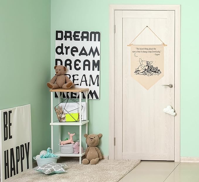 Winie Nursery Flag the Pooh,Nursery Wall Decor